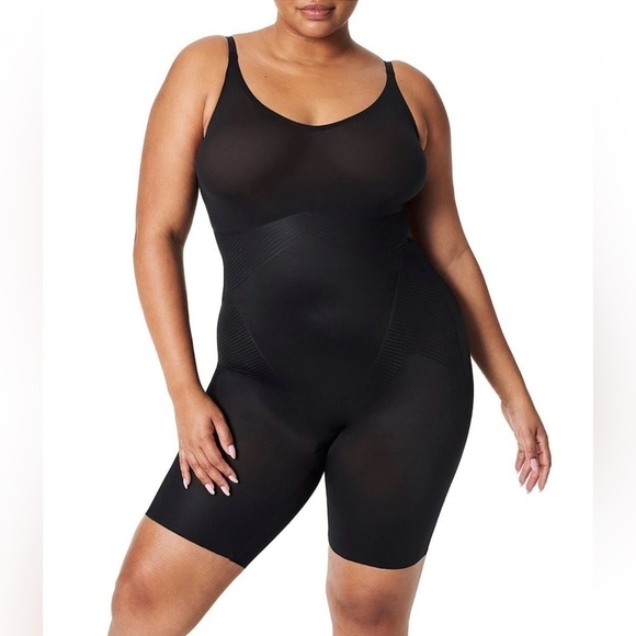 NEW w/o Tags SPANX Power Series Black Shapewear Butt Lifting Bodysuit Size 3X - Picture 1 of 7
